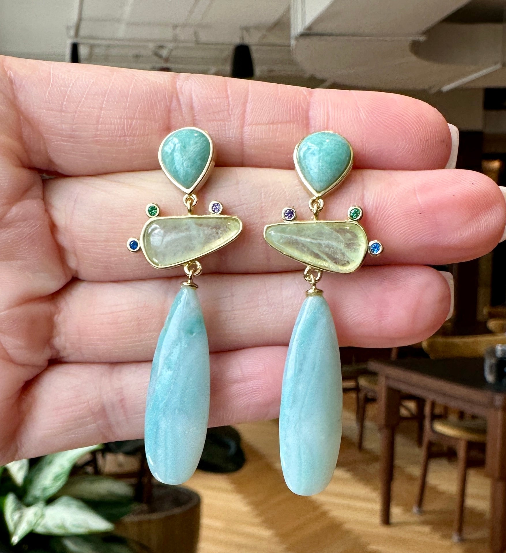 Aqua Earrings